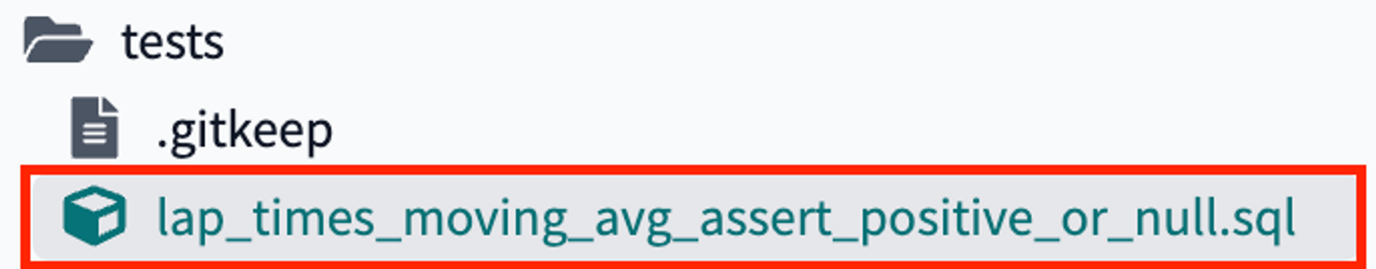 custom singular test for testing lap times are positive values custom singular test for testing lap times are positive values